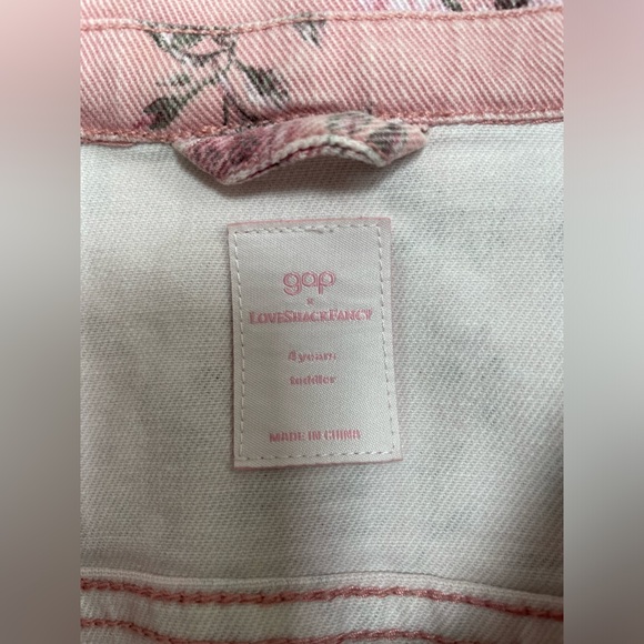 EUC Gap X LoveShackFancy floral denim jacket — toddler size 4 - Picture 3 of 4